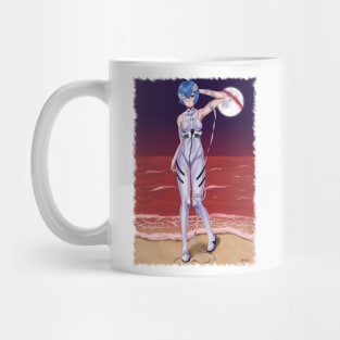 Rei Ayanami Bandage Background Jagged Mug